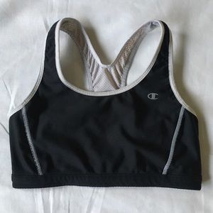 Champion sports bra small black gray reversible
